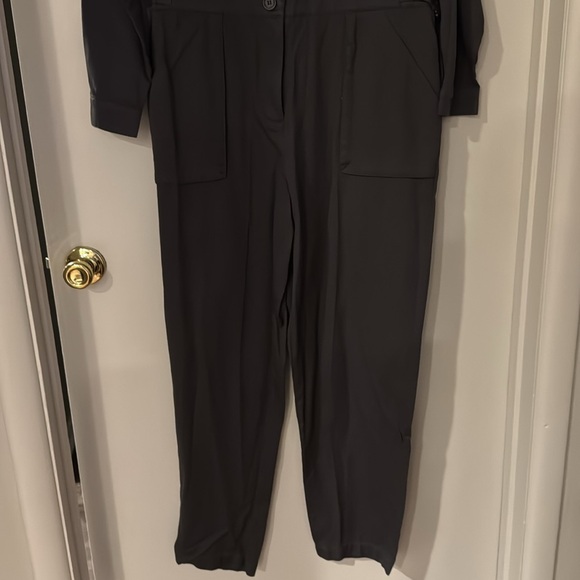 Max Studio Charcoal Tab Sleeve Utility Jumpsuit. New, with tags. - Picture 8 of 12